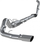 94.5-97 7.3L 4" F-250/350 Alum Turbo Back Single Side Exit w/ Muffler & Rolled Tip - S6218AL